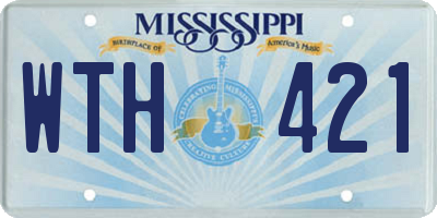 MS license plate WTH421
