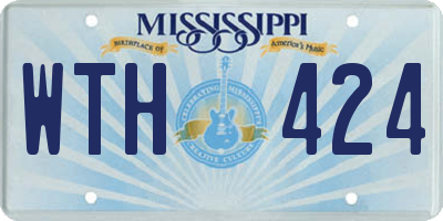 MS license plate WTH424