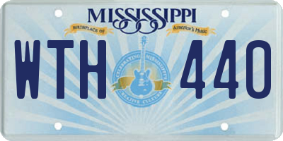 MS license plate WTH440