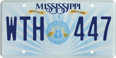 MS license plate WTH447
