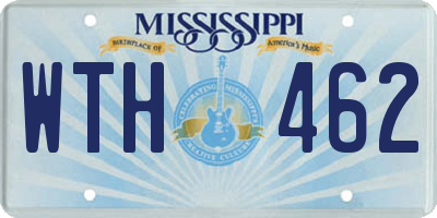 MS license plate WTH462