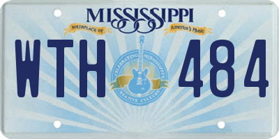 MS license plate WTH484