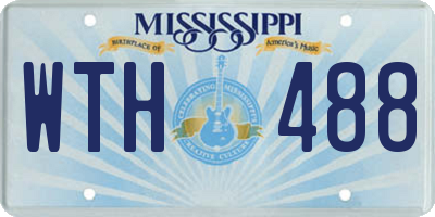 MS license plate WTH488