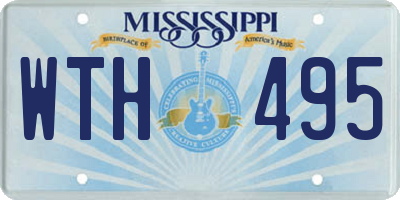 MS license plate WTH495