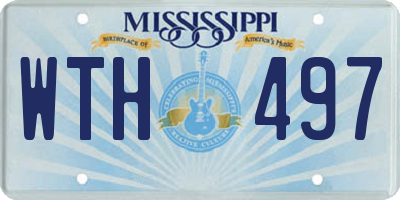 MS license plate WTH497