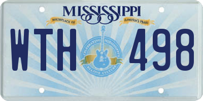 MS license plate WTH498