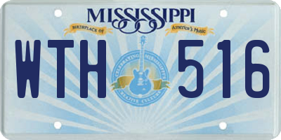 MS license plate WTH516