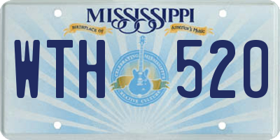 MS license plate WTH520