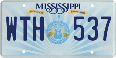 MS license plate WTH537