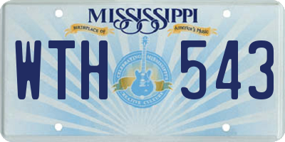 MS license plate WTH543