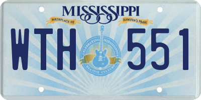 MS license plate WTH551