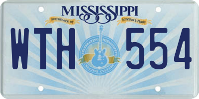 MS license plate WTH554