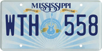 MS license plate WTH558