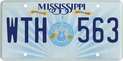 MS license plate WTH563