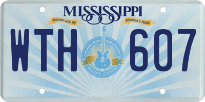 MS license plate WTH607
