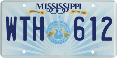 MS license plate WTH612