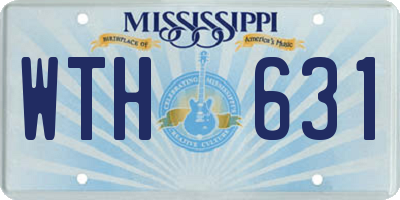 MS license plate WTH631