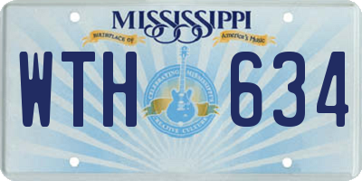MS license plate WTH634