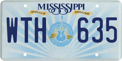 MS license plate WTH635
