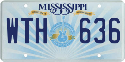 MS license plate WTH636