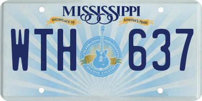MS license plate WTH637