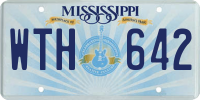 MS license plate WTH642
