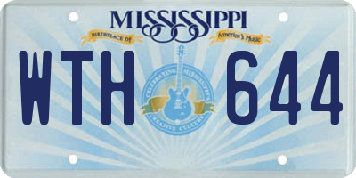 MS license plate WTH644
