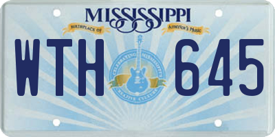 MS license plate WTH645