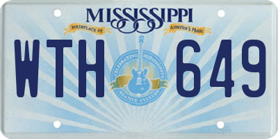 MS license plate WTH649