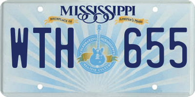 MS license plate WTH655