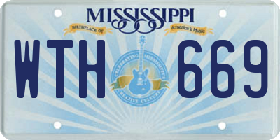 MS license plate WTH669