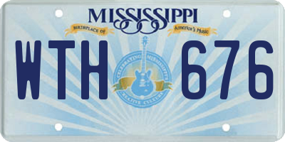 MS license plate WTH676