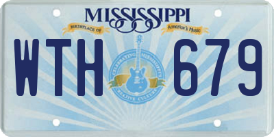 MS license plate WTH679