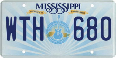 MS license plate WTH680