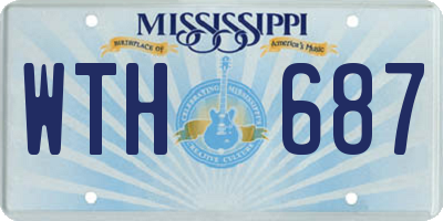 MS license plate WTH687