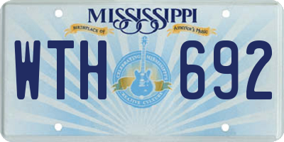 MS license plate WTH692