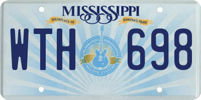 MS license plate WTH698