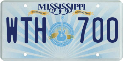 MS license plate WTH700