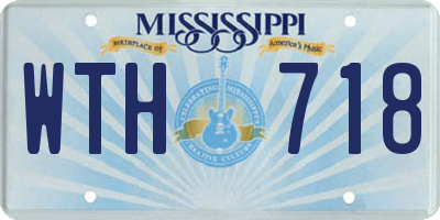 MS license plate WTH718