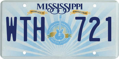 MS license plate WTH721