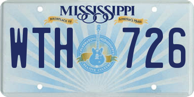 MS license plate WTH726