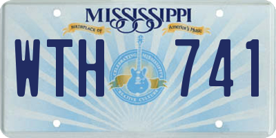 MS license plate WTH741