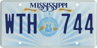 MS license plate WTH744