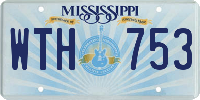 MS license plate WTH753
