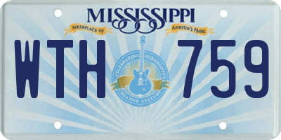 MS license plate WTH759