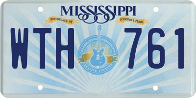 MS license plate WTH761