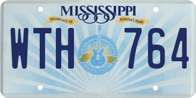 MS license plate WTH764