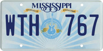 MS license plate WTH767