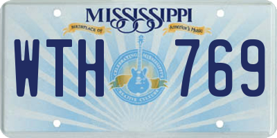 MS license plate WTH769