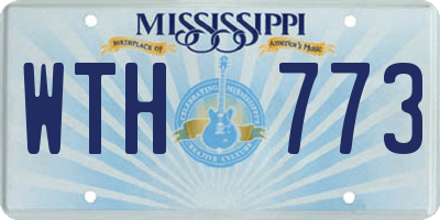 MS license plate WTH773